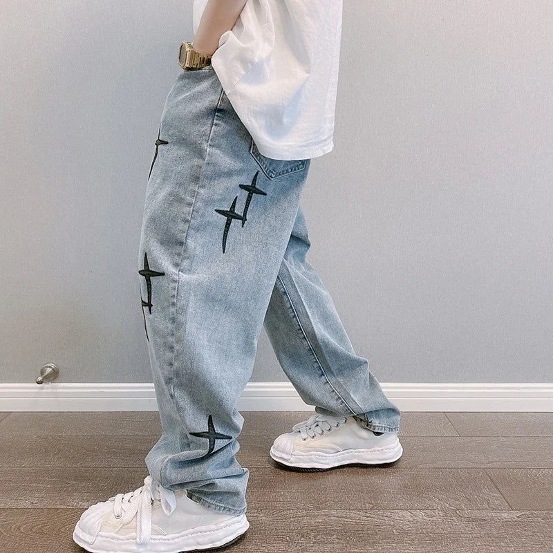 Jeans Men 2023 New Streetwear Baggy Wide Leg Jeans