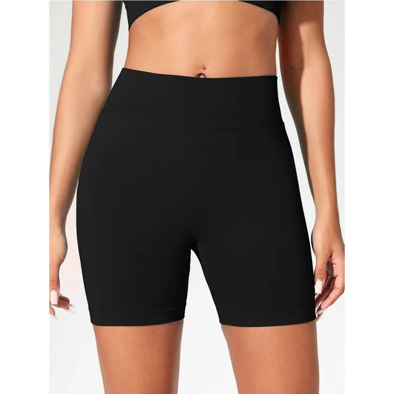 Summer High Waisted Yoga Shorts Fashionable and Sexy Running Fitness Pants Solid Color Yoga Leggings Leggings Women