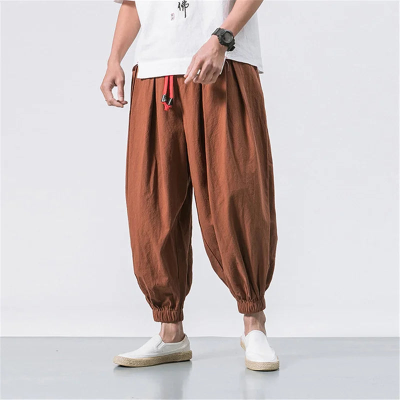 New Oversize Men Loose High Quality Casual Brand Trousers Male