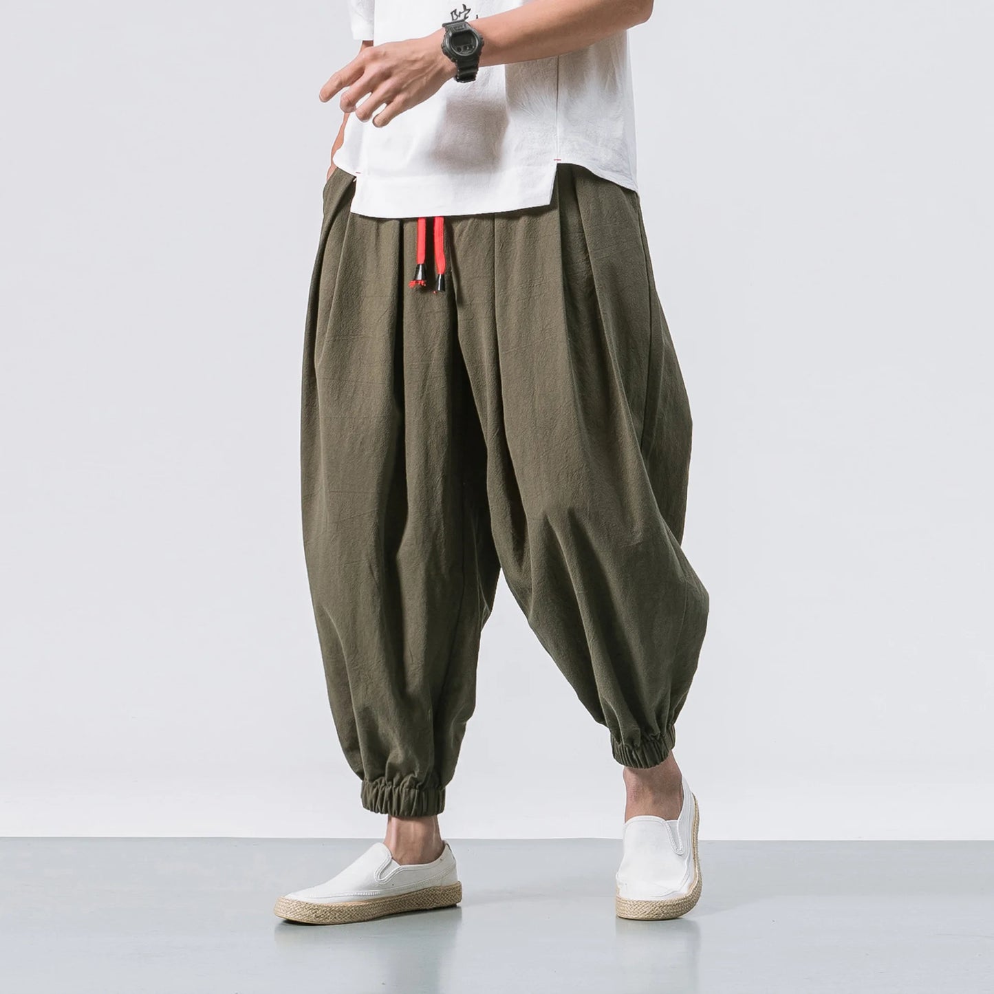 New Oversize Men Loose High Quality Casual Brand Trousers Male