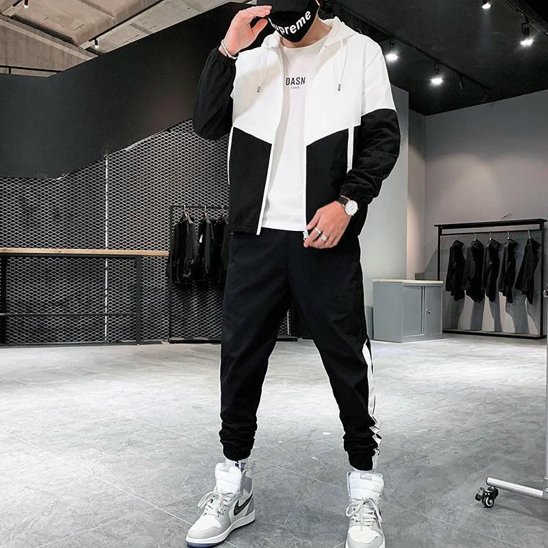 2025 Men Tracksuit Hooded Sportswear Jackets And Pants