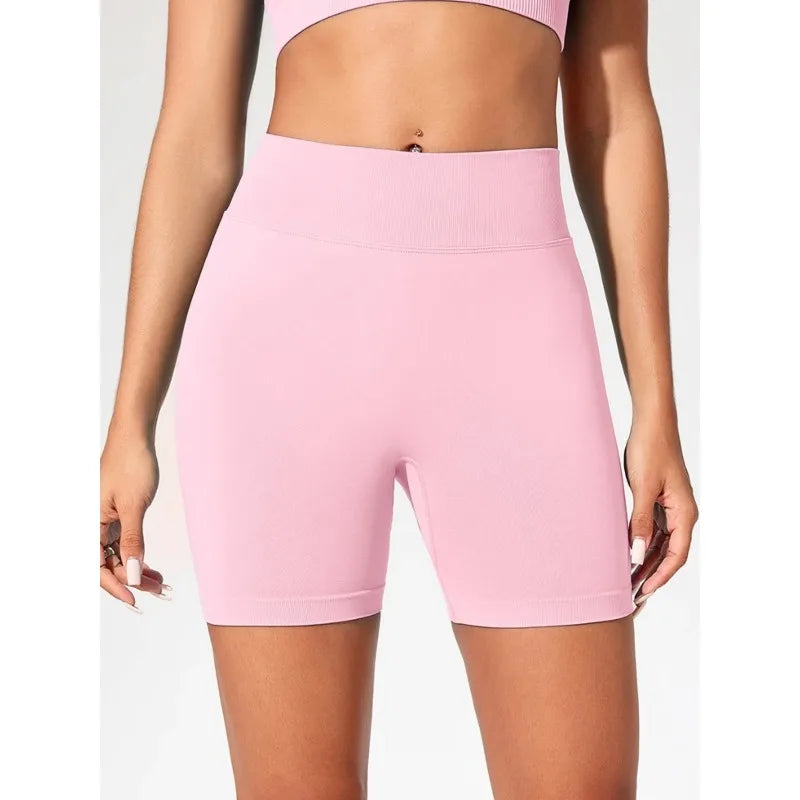 Summer High Waisted Yoga Shorts Fashionable and Sexy Running Fitness Pants Solid Color Yoga Leggings Leggings Women