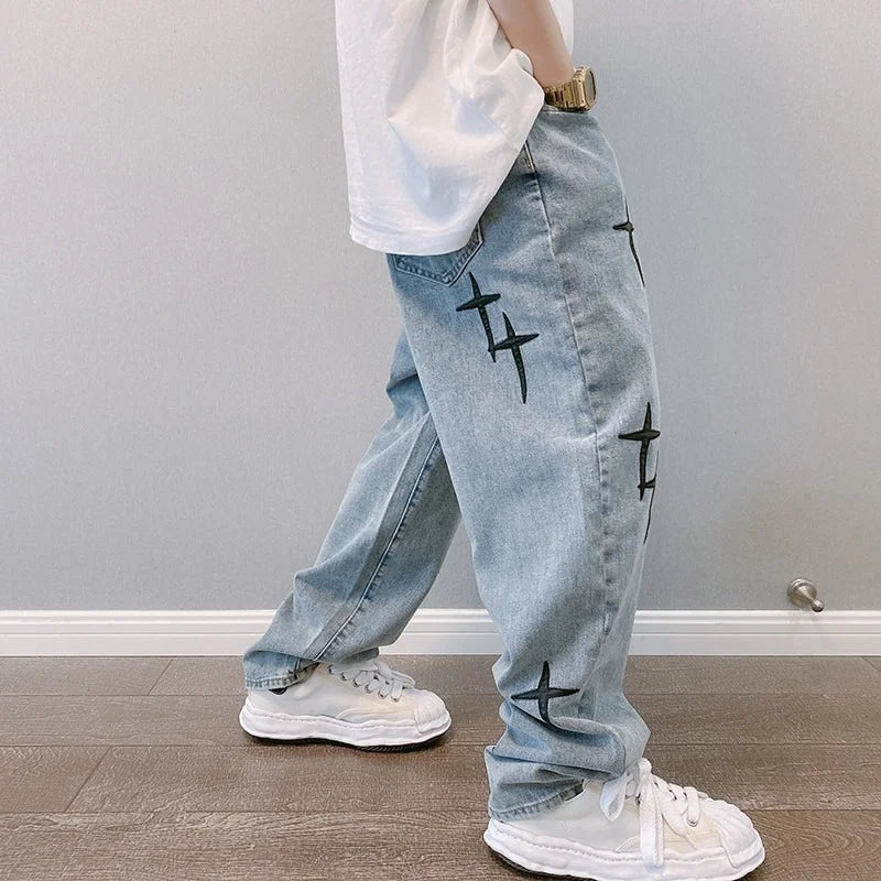 Jeans Men 2023 New Streetwear Baggy Wide Leg Jeans